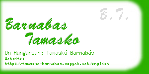 barnabas tamasko business card