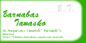 barnabas tamasko business card